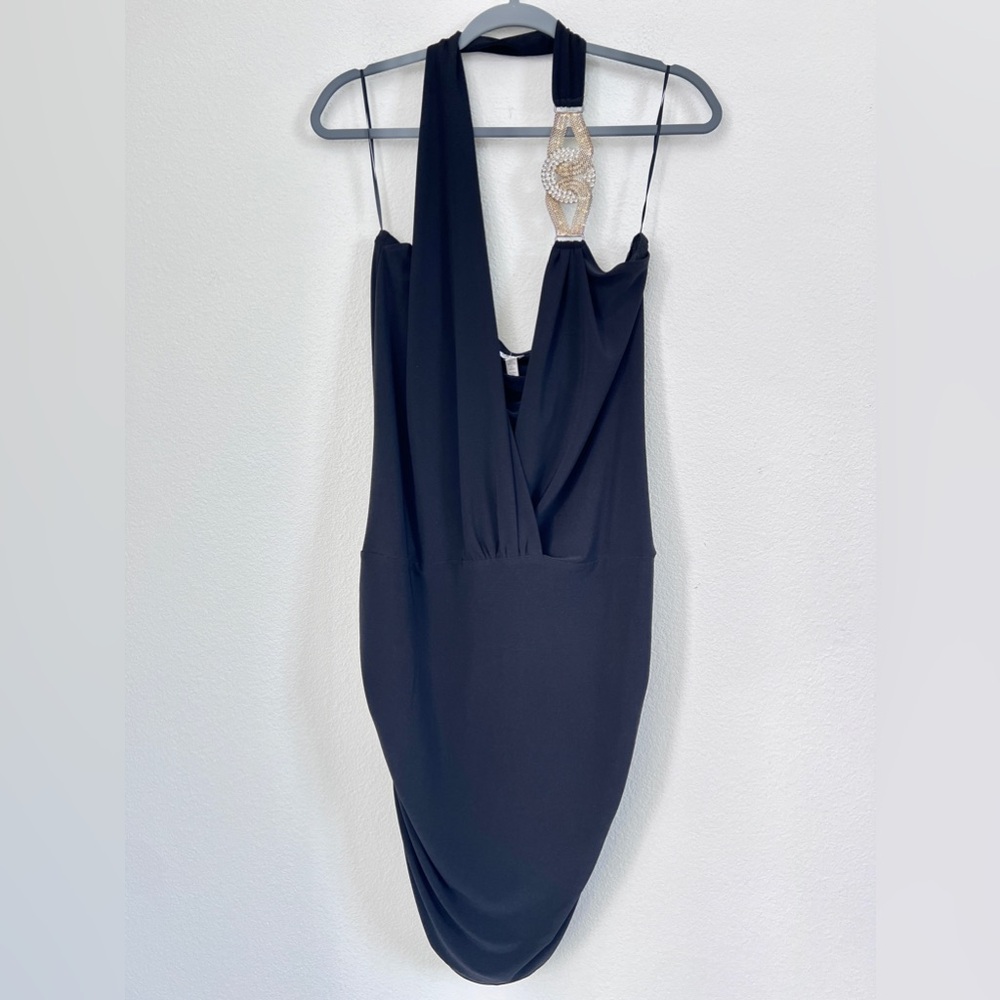 Cache Midnight Mini Dress with Sparkling Detail